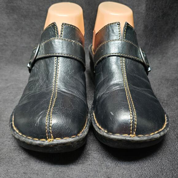 B.O.C. Karley Wedge Black Clog Mules - Picture 4 of 11